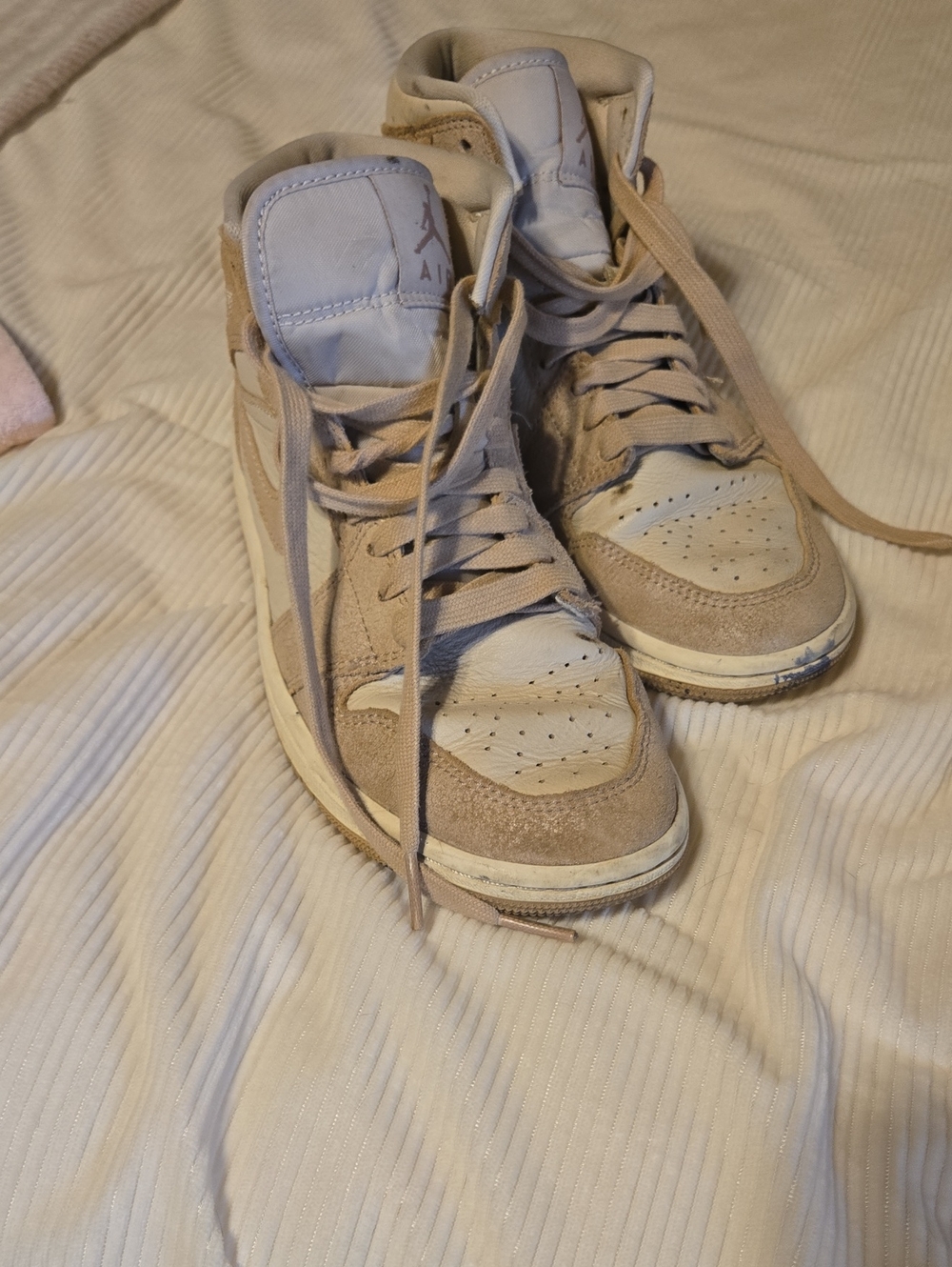 Nike Beige/Tan High-Top Sneakers